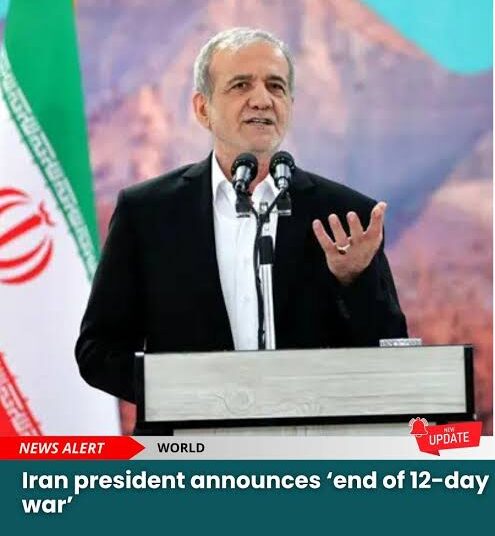 BREAKING:Iran President Masoud Pezeshkian Declare Peace To Reigns With South Africa