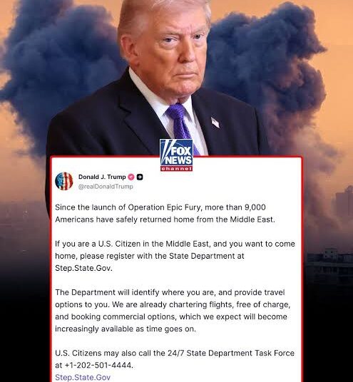 HOMEWARD BOUND: President Trump Says More Than 9,000 Americans Have Safely Returned Home from the Middle East Since the Launch of Operation Epic Fury